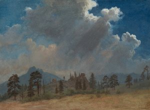 Tannen und Sturmwolken, ca. 1870 von Albert Bierstadt