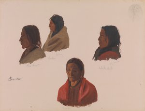 Studien von Indianerhäuptlingen gemacht in Fort Laramie, ca. 1859 von Albert Bierstadt