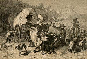 Auswanderung in das westliche Land, 1877 von Albert Bobbett