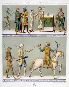 Zivile Kostüme im Mittelalter - in „Le costume historique“ von Racinet