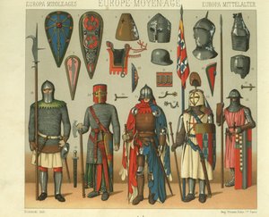 Illustration der Rüstung französischer Krieger