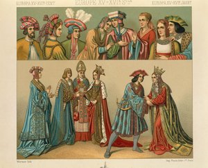 "Le Costume Historique" (Die vollständige Kostümgeschichte) von Auguste Racinet, Band IV