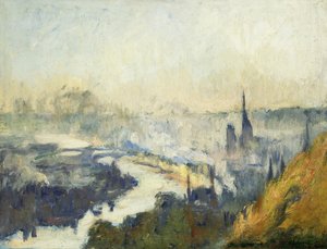 Der Berg St. Catherine, Rouen von Albert Charles Lebourg