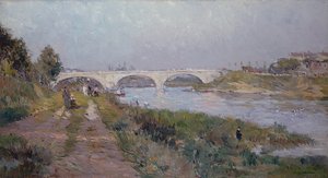 Die Brücke über die Marne bei Charenton von Albert Charles Lebourg