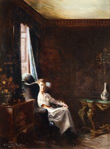 Lesen am Fenster, 1919