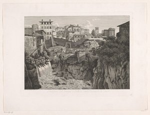 Ansicht von Tivoli, mit dem Tempel der Vesta in der Ferne von Albert Christoph Dies