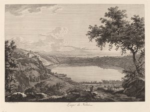 Lago di Nemi (Nemi-See) von Albert Christoph Dies