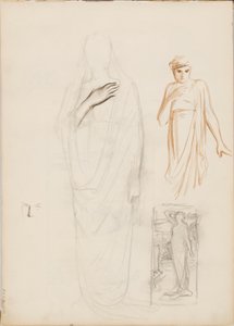 Aino Ackté als Alcestis, Skizze von Albert Edelfelt