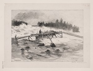 Ein Wasserfall. Vallinkoski von Albert Gustaf Aristides Edelfelt