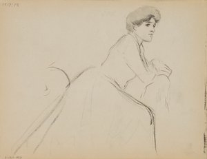 Sitzende Frau, Profil von Albert Edelfelt