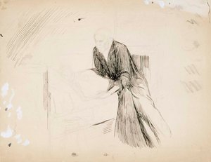 Dame auf Kissen liegend von Albert Edelfelt