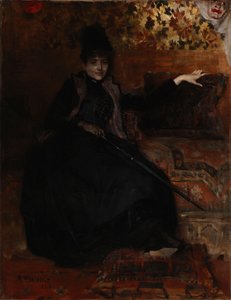 Dame in Schwarz, Thérèse noire von Albert Edelfelt
