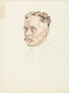 Porträtstudie von Professor J. W. Runeberg, Gesicht von Albert Edelfelt