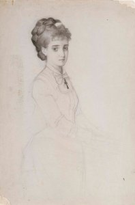 Porträt einer stehenden Frau von Albert Edelfelt
