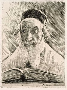 Rabbi beim Lesen von Albert Edelfelt