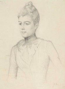 Studie für das Porträt von Elisabeth Marti (geb. Grosjean); Frauenbüste von Albert Edelfelt