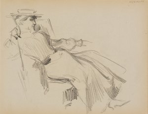 Sitzende Frau von Albert Edelfelt