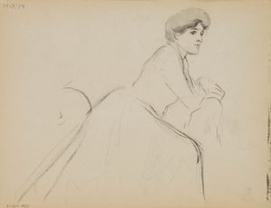 Sitzende Frau, Profil von Albert Edelfelt
