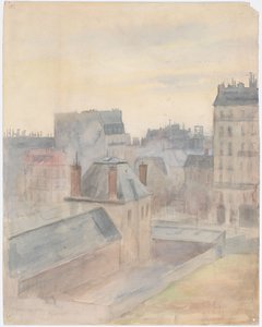 Blick aus dem Haus des Künstlers in Paris