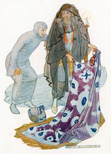 Er freute sich, als er die Geldbörse und das Brokatstück sah von Albert Edward Jackson