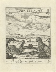 Landschaft mit Hunden von Albert Flamen