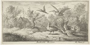 Landschaft mit Waldschnepfen