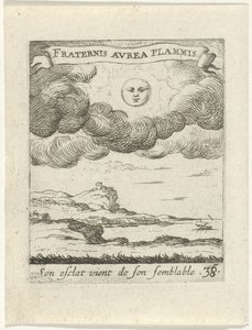 Landschaft mit Mond