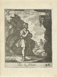 Mann bei einer Höhle von Albert Flamen
