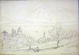 Thunersee, Oberhofen von Albert Goodwin