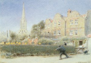 Norwich und der Schornsteinfeger, 1923 von Albert Goodwin