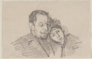 Porträt des Oberrechtsanwalts Hartvigson und seiner Tochter von Albert Gottschalk