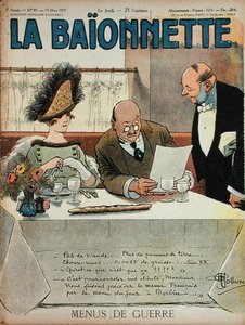 Menus de Guerre, aus La Baionnette, 15. März 1917