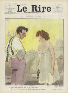 Vorwürfe. Illustration für Le Rire von Albert Guillaume