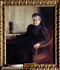 Porträt von Madame Pasteur (1854-1905), Witwe des französischen Arztes Louis Pasteur (1822-1895) im Jahr 1899 Gemälde von Albert Edelfelt (1854-1905) 1899 Paris, Musée Pasteur von Albert Gustaf Aristides Edelfelt