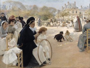 Die Luxemburger Gärten, Paris von Albert Gustaf Aristides Edelfelt