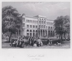 Zentralhalle in Leipzig (Stich)