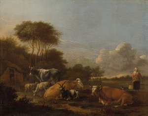 Landschaft mit Vieh