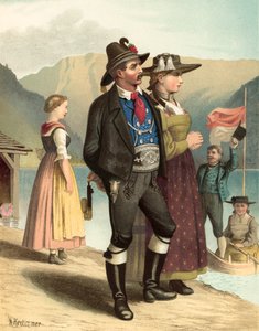 Deutsche Tracht, Tirol, Achenkirch von Albert Kretschmer
