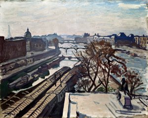 Blick auf die Seine und die Statue von Heinrich IV., ca. 1906 von Albert Marquet