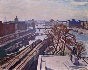 Blick auf die Seine mit dem Henri IV-Denkmal von Albert Marquet