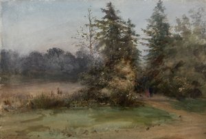 Landschaft mit zwei Figuren