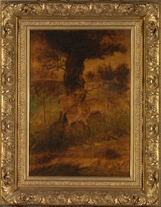 Ein Hirsch und zwei Rehe, ca. 1870er Jahre von Albert Pinkham Ryder