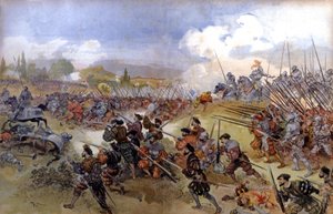 Schlacht von Cerisolles zwischen Franz I. und Karl V.