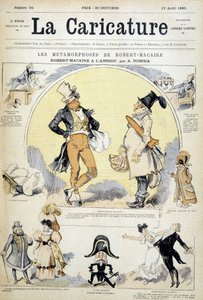 Karikaturen über den Schauspieler Robert Macaire von Robida, Umschlag „La caricature“ 17/7/1880 von Albert Robida