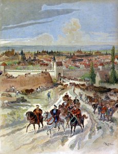 Francois I. verlässt Paris von Albert Robida