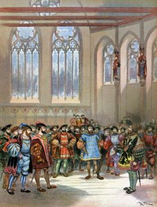 Vorzeichen von Karl V. empfangen von Franz I. von Albert Robida