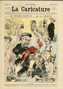 Illustration von Albert Robida (1848-1926) für das Cover von La Caricature (1880)