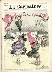 Illustration von Albert Robida für das Cover von La Caricature (1880)