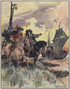 Illustration für Le Capitaine Bellormeau von und illustriert von A Robida von Albert Robida