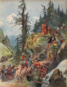 Die Überquerung der Alpen, Illustration aus 